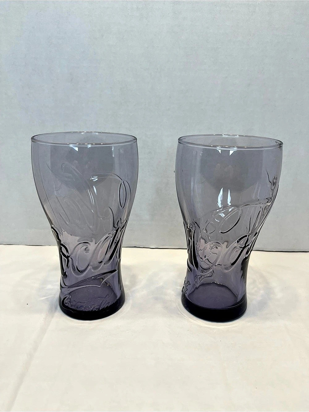 Vintage Coca-Cola Amethyst Contour Glass Tumbler